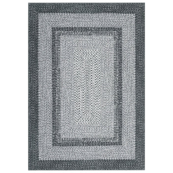 Garvee Printed Rugs Braided Pattern Washable 9x12 Area Rug Non Slip Soft Low Pile Stain Resistant Carpet for Living Room Bedroom Nursery