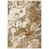 Garvee Abstract Brown 4x6 Washable Rug for Living Room, Contemporary Marble Rug Soft Non Slip Indoor Floor Carpet for Laundry Room Playroom Dining Room Bedroom