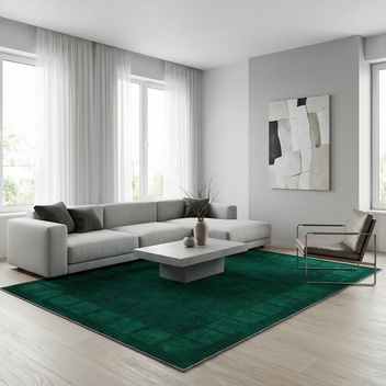 Garvee 9x12 Large Soft Area Rug Modern Geometric Rug Distressed Bordered Floor Carpet Non Slip Washable Rug, Non Shedding Thin Rug, Low Pile Bedroom Rug Living Room Rug, Green