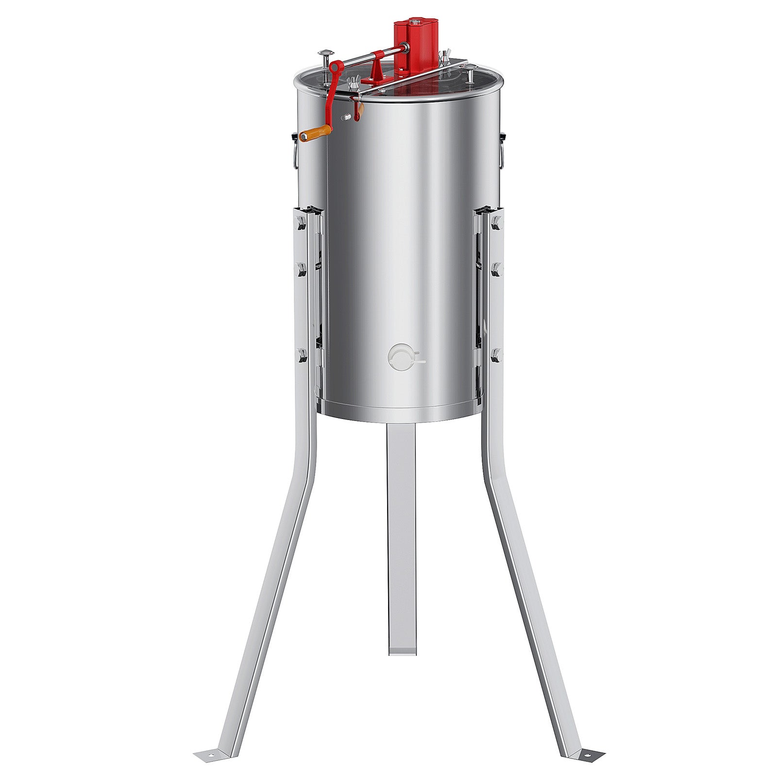 Garvee Upgraded 3 Frame Manual Honey Extractor with Side Handles, Food-Grade Stainless Steel Beekeeping Extractor with Adjustable Stand and Transparent Lid