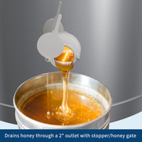 Garvee Upgraded Manual 4/8 Frame Honey Extractor with Side Handles, Food-Grade Stainless Steel Beekeeping Extractor with Adjustable Stand and Clear Lid