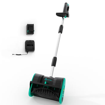 Garvee 12" Cordless Battery Powered Snow Blower - 20V Lightweight with Ergonomic Handle, Detachable Design for Steps and Decks