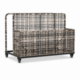 Garvee 2-Section Rolling Pool Float Storage Organizer, Outdoor Wicker PE Rattan Pool Caddy with Wheels for Pool Toys, Floats, Noodles & Patio Accessories, Grey - Grey
