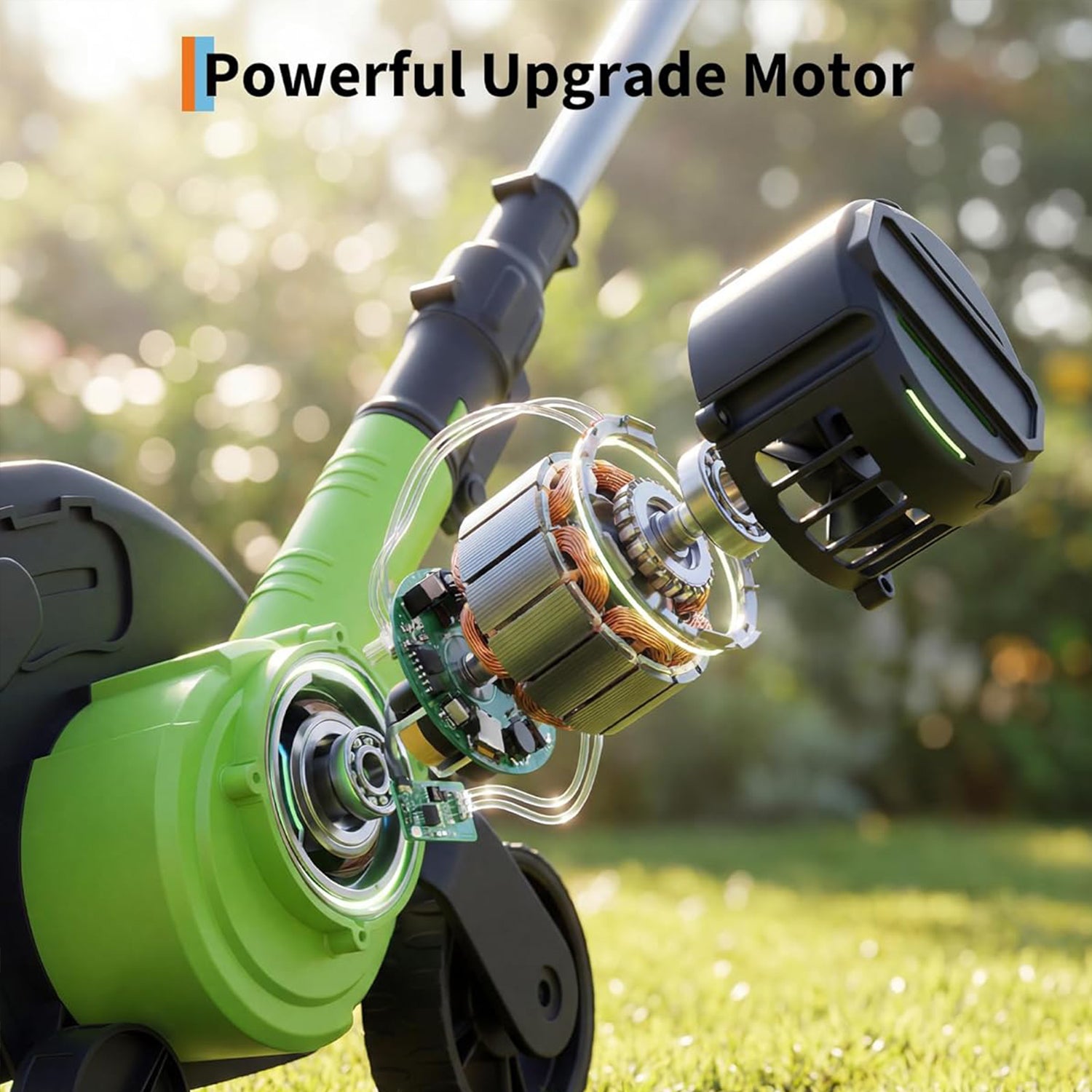 Garvee 20V Cordless Lawn Edger with 4.0Ah Battery, 9-Inch Steel Blade, Dual Wheels & 3-Depth Adjustment for Driveways and Sidewalks