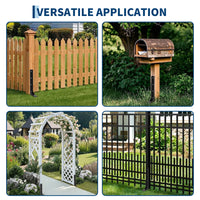 Garvee 33" Bulk Fence Post Repair Kit (6-Pack) – Heavy-Duty Carbon Steel H-Frame Anchor Stakes with 24 Self-Tapping Screws, Nut Drivers & Drill Bits for Large Backyard Renovation