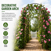 Garvee Metal Garden Arch Trellis for Climbing Plants, U-Shaped Plant Support for Raised Beds, Rust-Resistant Frame for Cucumbers, Vines & Vegetables
