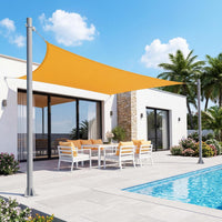 Garvee 10 ft Shade Sail Poles 2 Pack, Heavy Duty Rust-Resistant Outdoor Sun Shade Support Post Kit with D-Clamps for Patio, Backyard, Pool Deck, Garden,Grey