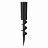 Garvee 2 Pack 10FT Shade Sail Poles with Spiral Ground Anchors & D-Clamps, Heavy-Duty Outdoor Sun Shade Support Posts for Patio, Garden, Black - Black