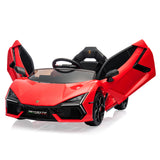 Garvee Ride - P Series: 12V Ride On Car for Kids, Licensed Revuelto Electric Vehicle, Battery Powered Sports Car Toy for Boys & Girls, with Bluetooth, Usb - Red