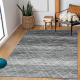 Garvee Modern Indoor Floor Carpet Non Slip Non Shedding Low Pile Area Rugs for Living Room Bedroom Nursery Dorm Home Decor - Gray