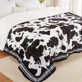 Garvee Heated Electric Blanket King Size with LCD Dual Controller, Cow Print Heating Blankets, 10 Heat Levels & 1-12H Time Settings, ETL Certified, Machine Washable, Brown White, 90" x 100" - Cow-Brown