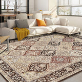 Garvee Vintage Runner Rug 2x6 Washable Entryway Runner Non Slip Thin Hallway Rug, Soft Non Shedding Kitchen Mats, Low Pile Foldable Floor Covering, Indoor Carpets for Bedside Laundry, Brown - Brown