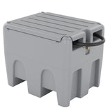Garvee 116 Gallon Portable Diesel & Gasoline Fuel Tank with 12V Electric Pump, Auto Shut-Off Nozzle, HDPE, Dual Filtration, Forklift Pockets, Farm & Marine Use - Gray