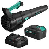 Garvee 20V Cordless Leaf Blower, 650 CFM & 200 MPH Turbo, 4.0Ah Battery, 2-Speed Handheld Blower for Lawn, Patio & Driveway - Green & Black