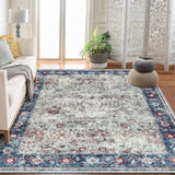 Garvee Persian Multicolor 5x7 Washable Area Rug Vintage Distressed Traditional Design Polyester Soft Texture Non Slip Indoor Accent Mat - Multicolor