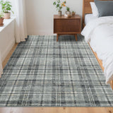 Garvee Living Room Rug 5x7 Washable Rug for Bedroom Modern Non Slip Farmhouse Neutral Soft Throw Rugs Low Pile Stain Resistant Carpet for Office Nursery Dining Room, Grayish Green - Grayish Green