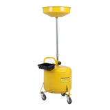 Garvee 8 Gal Portable Waste Oil Drain Change Tank, 15 in Funnel, Adjustable Height 28"-62", 360° Wheels, Built-in Toolbox for Easy Use, Yellow - Yellow