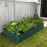 Garvee Galvanized Raised Garden Bed Kit with Cover - Heavy-Duty Modular Metal Planter, Reinforced Panels, Optimal Drainage, Eco-Friendly Steel - Easy Tool Assembly - Vegetable Gardening - Darkgreen