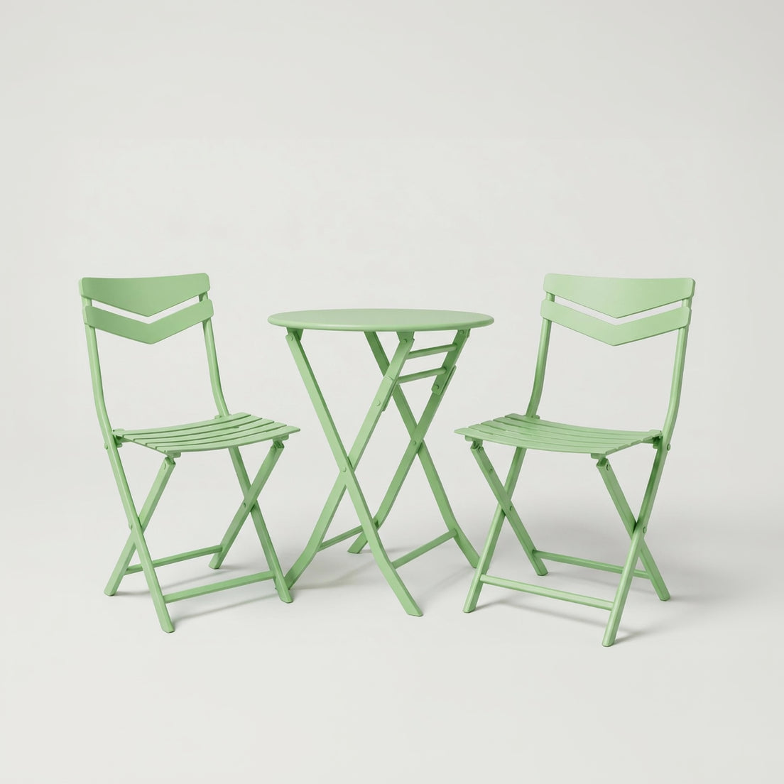 Garvee Outdoor Folding Bistro Set, Compact Patio Furniture Set for Balcony, Garden, and Deck,Green