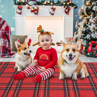 Garvee Christmas Runner Rug 2x6 Washable Plaid Area Rug Xmas Decor Non Slip Kitchen Rugs Bath Mat Buffalo Grid Low Pile Entryway Rug Soft Stain Resistant Carpet for Laundry Entance Plaid|Red 2'x6'