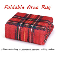 Garvee Christmas Runner Rug 2x6 Washable Plaid Area Rug Xmas Decor Non Slip Kitchen Rugs Bath Mat Buffalo Grid Low Pile Entryway Rug Soft Stain Resistant Carpet for Laundry Entance Plaid|Red 2'x6'