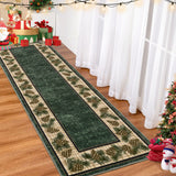 Garvee Christmas Runner Rug 2x6 Washable Plaid Area Rug Xmas Decor Non Slip Kitchen Rugs Bath Mat Buffalo Low Pile Entryway Rug Soft Stain Resistant Carpet for Laundry Entance - Green