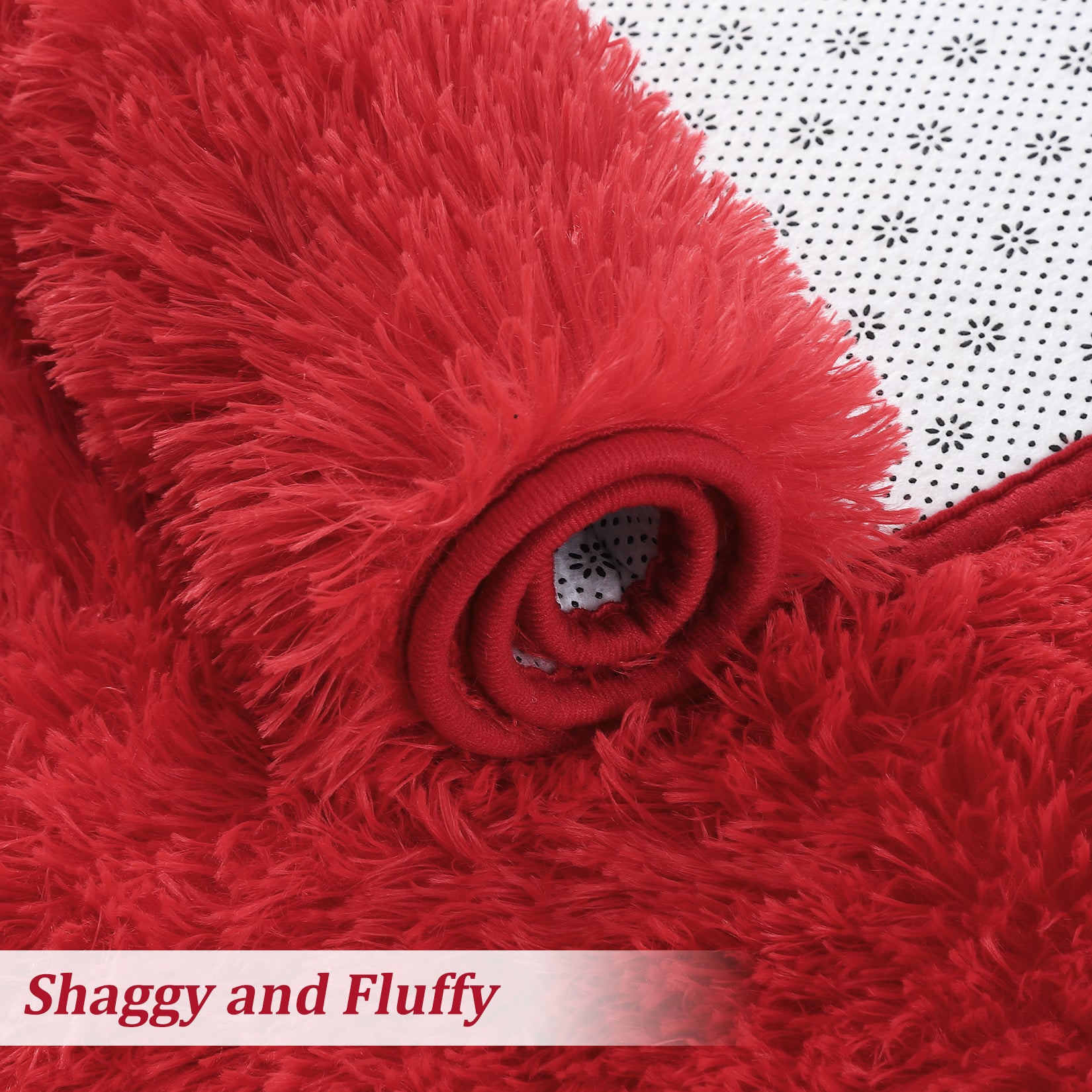 Garvee Fluffy & Sheepskin Red 2x6 Runner Rugs Fluffy Rug for Bedroom, Shag Furry Area Rug Carpet Non Shedding Plush Hallway Runner Rug Fuzzy Accent Rug for Kitchen Entryway Decoration