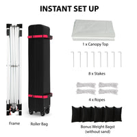 Garvee 10x10ft Pop-Up Canopy Tent - Enhanced Size & Coverage, Premium Oxford Fabric, Adjustable Height, Quick Setup, Wheeled Bag for Patio & Events