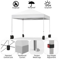 Garvee 10x10ft Pop-Up Canopy Tent - Enhanced Size & Coverage, Premium Oxford Fabric, Adjustable Height, Quick Setup, Wheeled Bag for Patio & Events