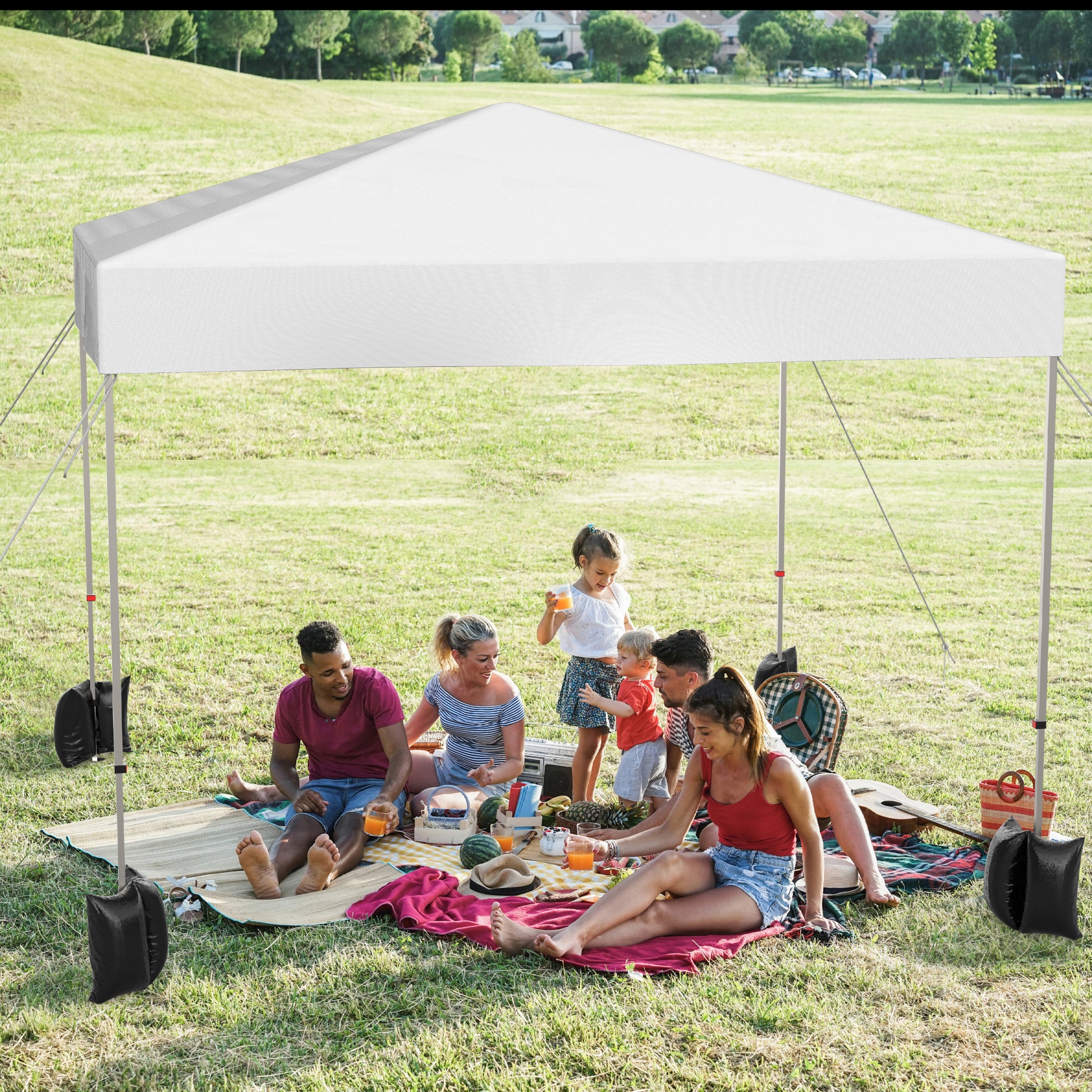Garvee 10x10ft Pop-Up Canopy Tent - Enhanced Size & Coverage, Premium Oxford Fabric, Adjustable Height, Quick Setup, Wheeled Bag for Patio & Events