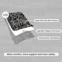 Garvee 8x10 Area Rug Print Braided Area Rug Machine Washable Rug for Living Room Farmhouse Solid Printed Weaving Carpet Non-Slip Stain Resistant Accent Rug Floor Cover for Home Decor, Gray Brown