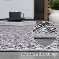 Garvee 9x12 Area Rug Print Braided Large Area Rug Machine Washable Rug for Living Room, Non-Slip Stain Resistant Accent Rug Farmhouse Solid Printed Weaving Floor Cover Carpet for Bedroom, Grey
