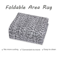 Garvee 9x12 Area Rug Print Braided Large Area Rug Machine Washable Rug for Living Room, Non-Slip Stain Resistant Accent Rug Farmhouse Solid Printed Weaving Floor Cover Carpet for Bedroom, Grey