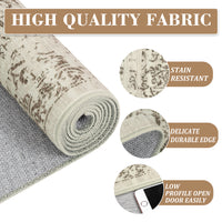 Garvee Hallway Runner Rug 2x6 - Brown Kitchen Rugs Non Slip Washable Soft Touch Carpet Runner Rug Stylish Rug Runner for Home Kitchen Bedroom