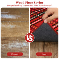 Garvee Christmas Office Chair Mats for Hardwood Floor, 36"X48" Computer Gaming Desk Chair Mat for Tile, Red Buffalo Plaid Xmas Under Desk Office Rug, Carpet Floor Protector for Rolling Chair
