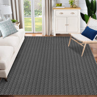 Garvee Washable Area Rugs 10x13 Large Modern Printed Accent Carpet with Non-Slip Backing, Non-Shedding Contemporary Woven-Style Living Room Rugs for Bedroom, Office, Black