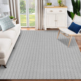 Garvee Washable Area Rugs 10x13 Large Modern Printed Accent Carpet with Non-Slip Backing, Non-Shedding Contemporary Woven-Style Living Room Rugs for Bedroom, Office - Gray