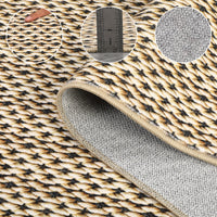 Garvee Machine Washable Area Rugs 5x7 Modern Printed Accent Carpet with Non-Slip Backing, Non-Shedding Contemporary Woven-Style Floor Carpet for Living Room, Bedroom, Office, Camel