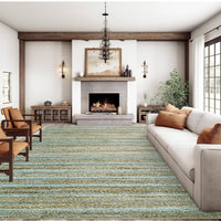 Garvee Modern Green Camel 5x7 Washable Area Rug for Bedroom Living Room Cream Rug Modern Indoor Accent Rug Low Pile Dining Room Rug Non Slip Kitchen Rug Contemporary Woven Printed Rug Foldable Rug