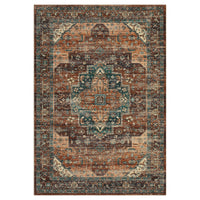 Garvee Persian Brown 8x10 Area Rugs, Machine Washable Vintage Printed Soft Low Pile Rugs, Oriental Accent Carpet with Non-Slip Backing, Stain-Resistant Distressed Floor Carpet for Living Room, Hallway, Laundry