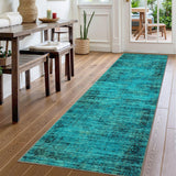Garvee Persian Green Pine 2x6 Washable Runner Rugs, Vintage Distressed Non-Slip Kitchen Rug Runner, Retro Abstract Low Pile Rug Runners for Hallways Soft Carpet Runners for Bedroom Laundry Room - Green Pine