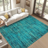 Garvee Persian Green Pine 10x13 Washable Area Rug for Living Room, Soft Vintage Distressed Large Bedroom Rug Retro Farmhouse Non Slip Low Pile Indoor Foldable Carpet for Dining Room Office - Green Pine