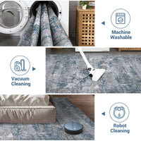 Garvee Vintage Area Rug, 10x13 Boho Washable Large Living Room Bedroom Rug Retro Non-Slip Non-Shedding Low Pile Farmhouse Area Rug for Dining Room Home