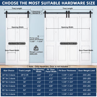 Garvee 60 in Bifold Sliding Barn Door Hardware Track Kit, Side Mounted Black Roller, Smoothly and Quietly, Easy Install, Heavy Duty, Up to 200 LBS, Bifold Door Hardware for 2 Doors (Door Not Included)