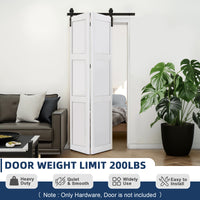 Garvee 60 in Bifold Sliding Barn Door Hardware Track Kit, Side Mounted Black Roller, Smoothly and Quietly, Easy Install, Heavy Duty, Up to 200 LBS, Bifold Door Hardware for 2 Doors (Door Not Included)