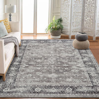 Garvee Grey Distressed Print Area Rug 5x7 Washable - Modern Bedroom Living Room Rug, Low Pile Non Slip Easy Clean, Statement Accent Carpet for Contemporary Spacesas Pictured in Home Decor Rug  in Home Decor