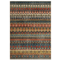 Garvee Boho Multicolor 10x13 Living Room Rug, Washable Distressed Geometric Printed Accent Rug, Non-Slip Low Pile Area Rug, Foldable Non-Shedding Floor Carpet for Bedroom, Office