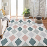 Garvee 10x13 Geometric Area Rug – Washable Non-Slip Modern Abstract Low Pile Carpet for Living Room, Bedroom & Dining Room, Green - Green