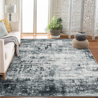 Garvee Modern Abstract Boho Washable Area Rug High-Traffic Areas Living Room Bedroom Kitchen Dining Grey 9x12