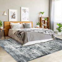 Garvee Modern Abstract Boho Washable Area Rug High-Traffic Areas Living Room Bedroom Kitchen Dining Grey 9x12